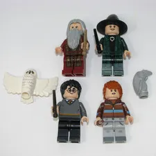 LEGO  Harry Potter Ron Mcgonagall Dumbledore Hedwig Owl Scabbers Rat Minifigure