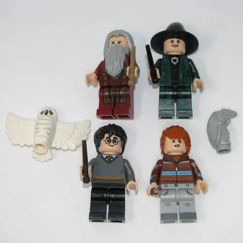 LEGO  Harry Potter Ron Mcgonagall Dumbledore Hedwig Owl Scabbers Rat Minifigure