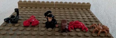 Lego Animal Land Lot of 6 Lobster Monkey Otter Crab Scorpion:  See Pics.