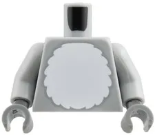 Lego New KOALA Minifigure TORSO Light Bluish Gray White Fur Belly Part 28-6
