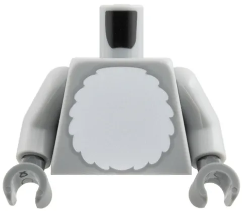 Lego New KOALA Minifigure TORSO Light Bluish Gray White Fur Belly Part 28-6