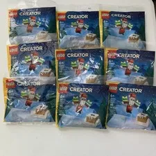 LEGO CREATOR: Santa's Sleigh Ride (30670) Lot Of 9 New Sealed Bags