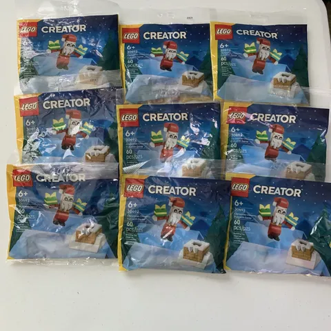 LEGO CREATOR: Santa's Sleigh Ride (30670) Lot Of 9 New Sealed Bags