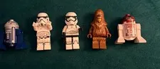 LEGOS - Lot Of 5 Mini Figs Star Wars Chewbacca Storm Troopers R2-D2 Han Solo?