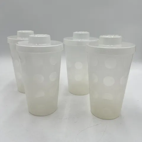 Lego Large Pick A Brick Cup & Lid PAB Storage Plastic Containers Lot of 4