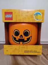 Lego Storage Head Halloween Pumpkin Large NEW
