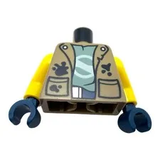 LEGO ® minifigure top work vest mechanic craftsman torso new