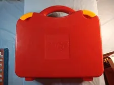 Lego Red Carrying Case Hard Plastic Latching Storage Box with Dividers