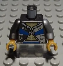 Lego Figure Accessories Top Torso Dark Silver With Decor