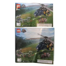 2 LEGO JURASSIC WORLD Instruction Booklets Manual Only #75928 Blues Helicopter