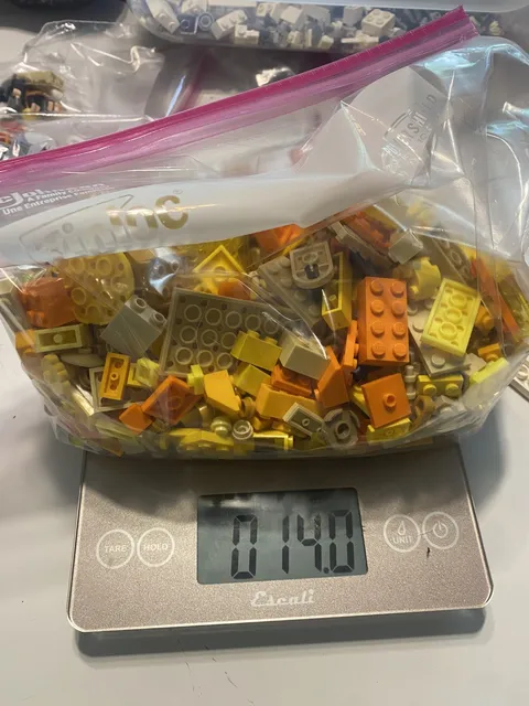 1lb Lot of Yellow Legos - Used