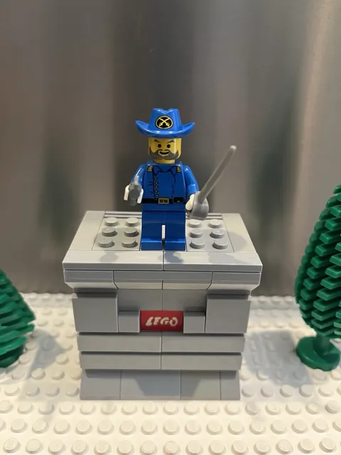 Lego Wild Western Minifigure Cavalry Colonel Colt Carson ww002 w ww001 Hat Rare!