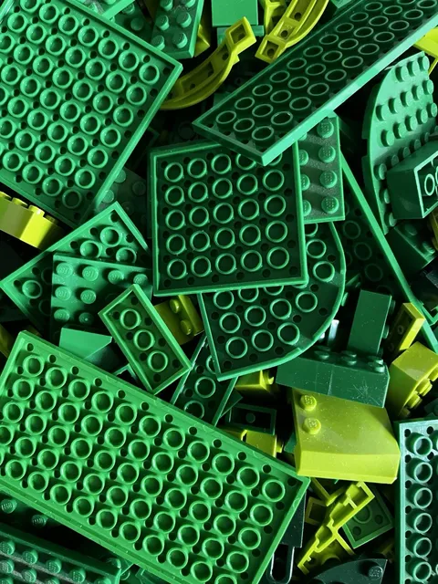 LEGO Green & Lime Bulk Lot Plates Bricks Pieces Parts sold by pound