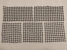 5 Lot Lego Black String Nets 10x10 8x16 Pirate Ship Plane Cargo Soccer Castle