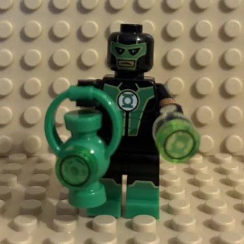 LEGO Green Lantern Minifigure w/ Lantern & Ring - Black & Green Figure