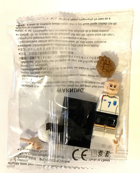 David Beckham Custom Lego Pro Soccer Player Sealed Minifigure - England