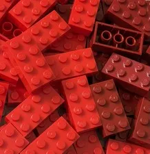 100% Authentic Lego Basic Bricks 2x4 Building Blocks 50 Pieces #3001