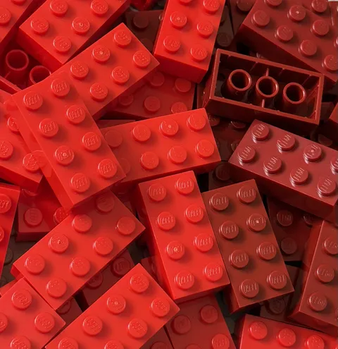 100% Authentic Lego Basic Bricks 2x4 Building Blocks 50 Pieces #3001