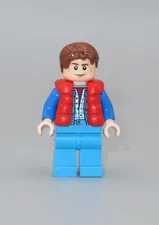 LEGO New Marty McFly Back to the Future minifigure Time Machine 77256 Champions