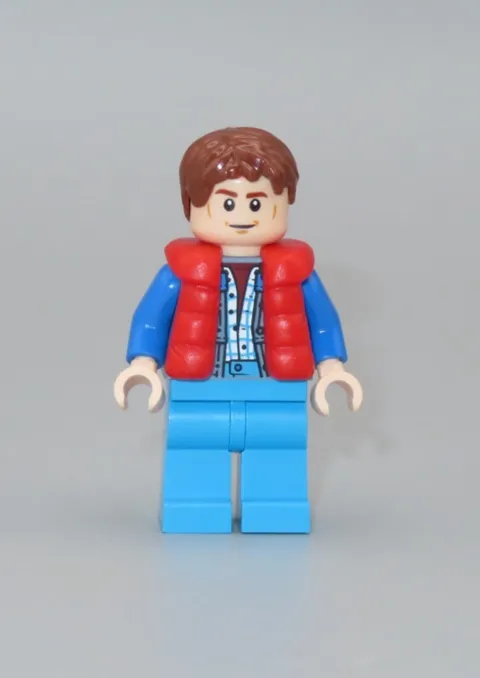LEGO New Marty McFly Back to the Future minifigure Time Machine 77256 Champions