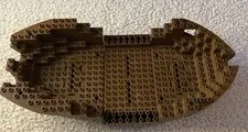 Lego Boat Hull Large Stern Middle Bow 2559 2557 2560 3 Pieces Brown Ship Parts