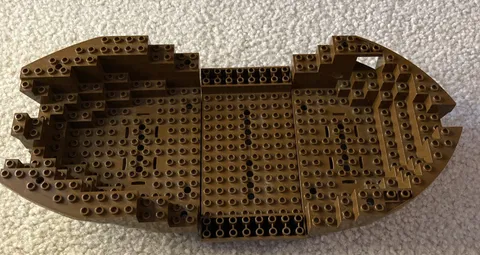 Lego Boat Hull Large Stern Middle Bow 2559 2557 2560 3 Pieces Brown Ship Parts