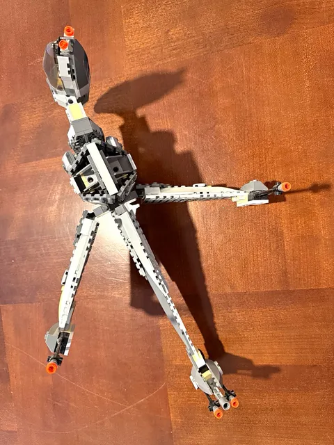LEGO Star Wars Articulated Buildable Droid Figure Parts White Gray Black Orange