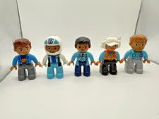 Lego Duplo Lot Working Men Replacement Figures People -- Lot of 5