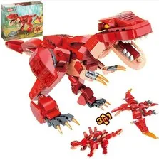 Jurassic Dinosaur Clamp Blocks Ideas 3 in1 Building Toy Dino Building Blocks D...