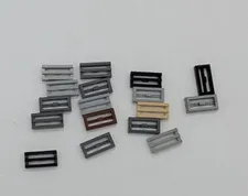 LEGO 1x2 TILE with Grille Grill Plates 12 pc - grey black brown beige