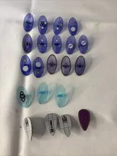 Lego Trans-Purple Blue Gray Ovoid Minifigure Oval Shield Lot Of 20 Shields