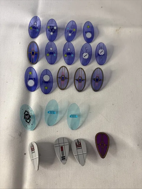 Lego Trans-Purple Blue Gray Ovoid Minifigure Oval Shield Lot Of 20 Shields