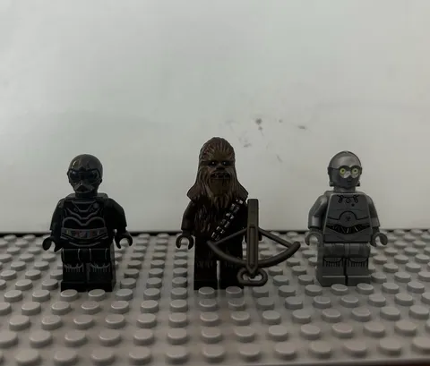 LEGO Star Wars Chewbacca and Droids Minifigure Lot x3 W/Crossbow + 2 Minifigures