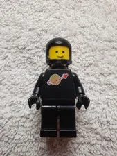 Vintage Black Lego Spaceman minifigure
