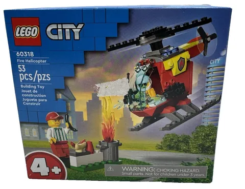 LEGO City Fire Helicopter #60318 Building Kit (53 Pieces)