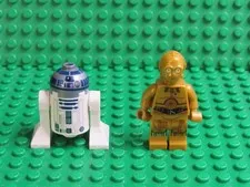 Lot of 2 LEGO Minifigures C-3PO R2-D2 Star Wars Protocol Astromech Droid PB65