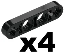 Lego TECHNIC Black Liftarm Thin 1 x 4 - Axle Holes Qty 3 Part 32449 T1