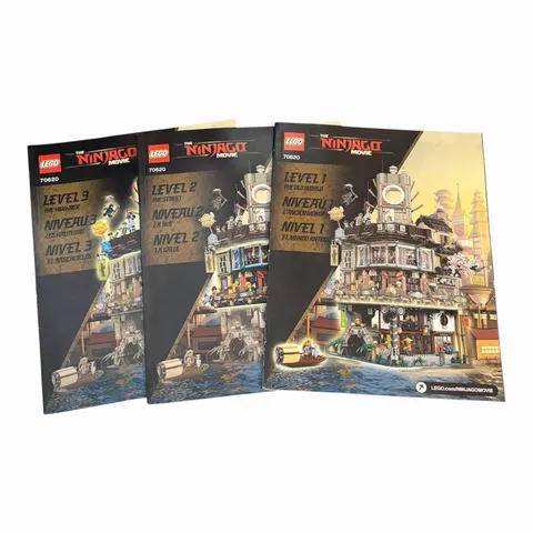 The Ninjago Movie Lego Instruction Book ONLY - 3 Book Set - 70620 Ninjago City