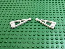 2x LEGO White Modified Plate 1 x 2 with Long Tow Ball 1737 6958 6597 #2508
