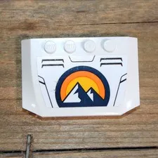 LEGO City Roader Adventures White Wedge 4x6x2/3 Triple Curved Mountain Sticker