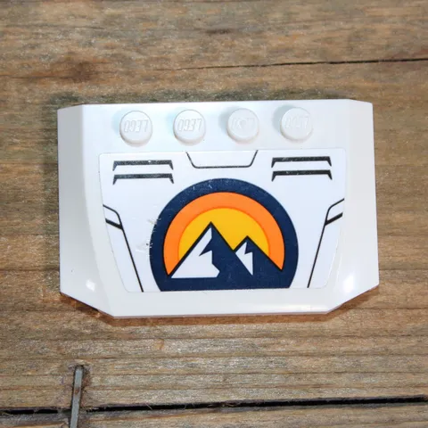 LEGO City Roader Adventures White Wedge 4x6x2/3 Triple Curved Mountain Sticker
