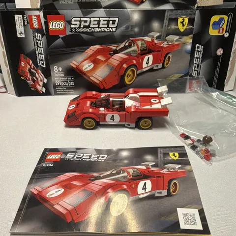 LEGO Speed Champions Ferrari 76906 1970 Ferrari 512 M Complete Set 291pcs 8+ Box