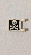 LEGO Pirate Flag 2x2 Square Skull and Crossbones Vintage
