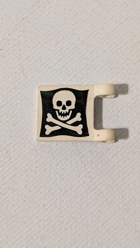 LEGO Pirate Flag 2x2 Square Skull and Crossbones Vintage