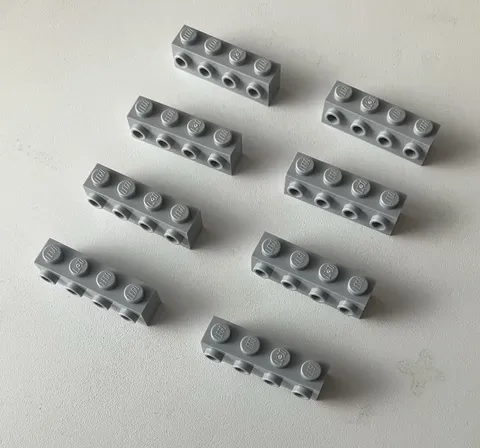 LEGO 8x NEW Pieces Brick 1x4 w/ Studs on Side LIGHT BLUISH GREY #30414