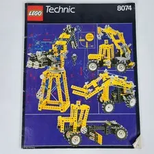 Vintage Lego Technic 8074 Universal Flex System Instruction Booklet Denmark 1990