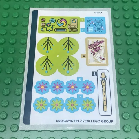 LEGO Sticker Sheet for Set 41252 Poppy's Hot Air Balloon Adventure New Authentic