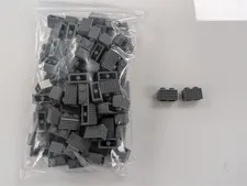 LEGO Bulk lot 100 dark bluish gray fluted 1x2 bricks castle modified grille 2877