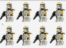 LEGO Star Wars 327th Star Clone Trooper Minifigure Yellow LOT of 8 75431 MINT