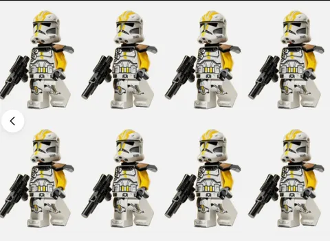 LEGO Star Wars 327th Star Clone Trooper Minifigure Yellow LOT of 8 75431 MINT